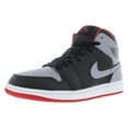 thumbnail image 1 of Nike Air Jordan 1 Mid Black/Cement Grey-Fire Red DQ8426-006 Men's Size 9.5 Medium, 1 of 4