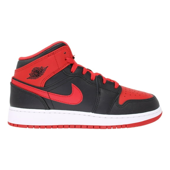 Big Kid's Jordan 1 Mid "Alternate Bred" Blck/Fire Red-White (DQ8423 060) - 5.5