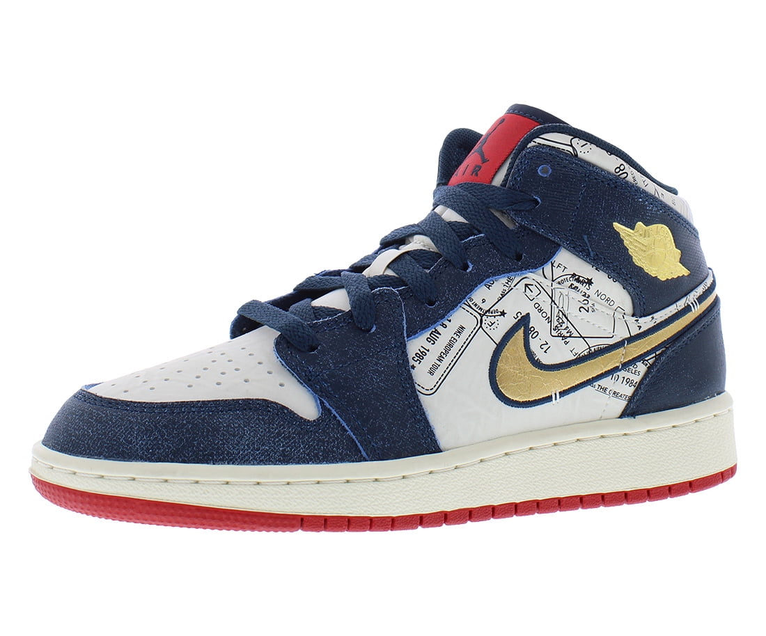 Nike Air Jordan 1 Mid SE Armory Navy/Metallic Gold FN1353  display picture 1
