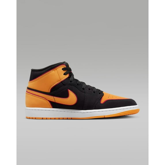 Men's Air Jordan 1 Mid SE Black/Vivid Orange (FJ4923 008) - 11