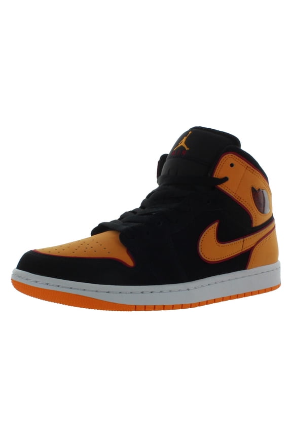 Air Jordan 1 Mid SE Black/Vivid Orange FJ4923-008 Men's Size 13 Medium