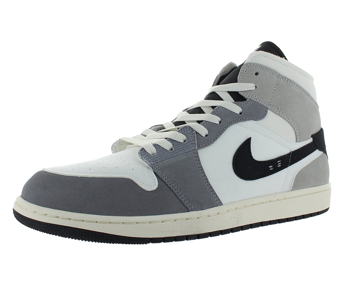 Nike Air Jordan 1 Mid SE Craft Men's Shoes, Cement Grey, Black