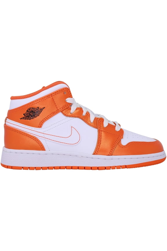 Air Jordan 1 Mid SE Electro Orange/Black-White DM4228-800 Grade-School Size 5Y Medium