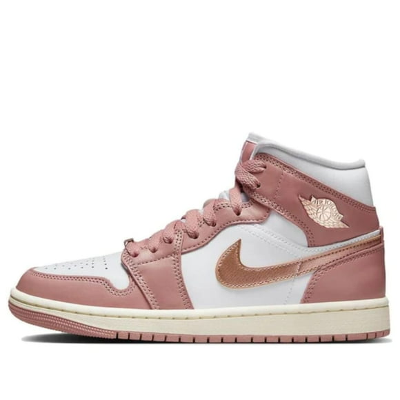 Air Jordan 1 Mid SE Red Stardust/Metallic Copper FB9892-670 Women's Size 10.5 Medium