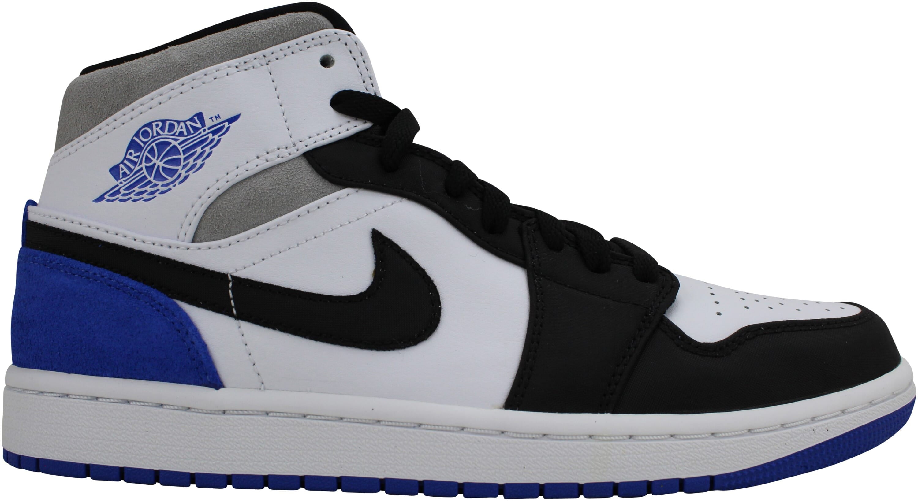 jordan 1 mid se white hyper royal black