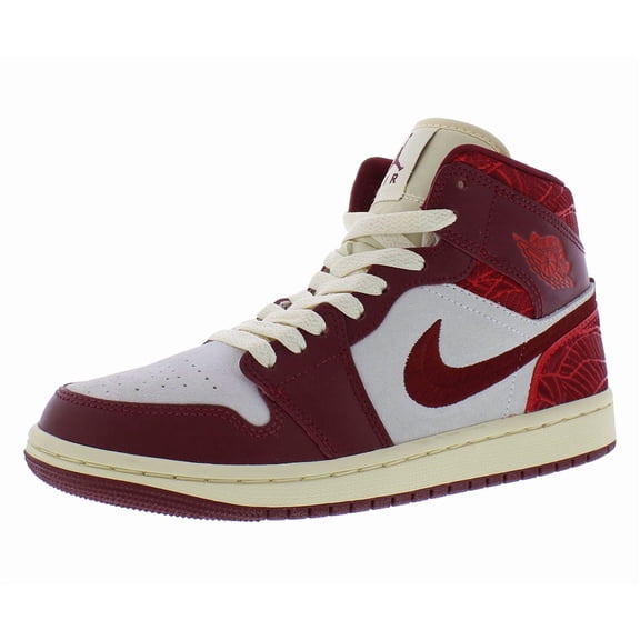Nike Air Jordan 1 Mid SE Womens Shoes Size 6.5, Color: Team Red/University Red/Sail