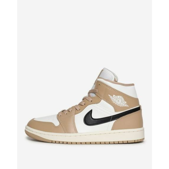 Women's Air Jordan 1 Mid Sail/Black-Desert (BQ6472 103) - 10.5