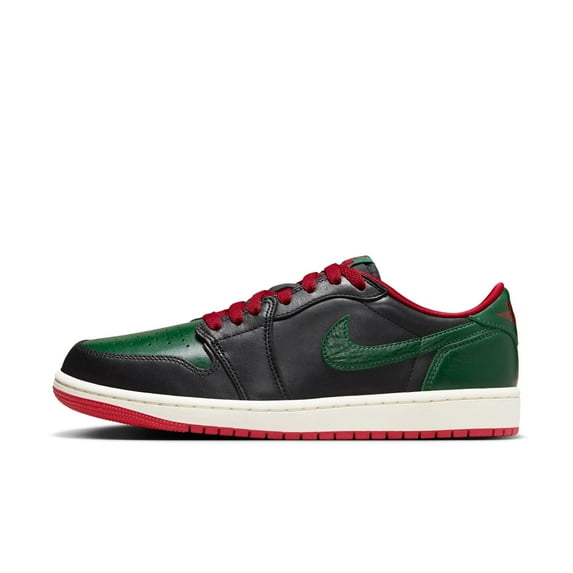 Nike Air Jordan 1 Retro Low OG Black/Gorge Green-Varsity Red CZ0775-036 Women's Size 5