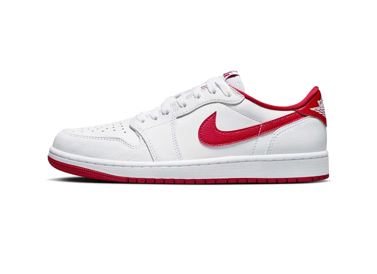 Nike Air Jordan 1 Retro Low OG CZ0790-161 Men's White Red Basketball Shoes YUP55 (13)