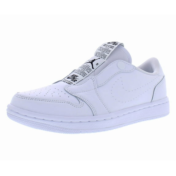 Nike Air Jordan 1 Retro Low Slip AV3918-100 Women's White Leather Sneakers BU131 (White,6.5)