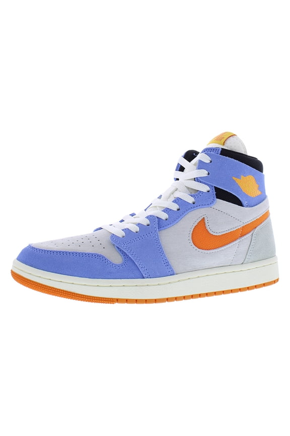 Air Jordan 1 Zoom Air Comfort 2 Suede Mens Shoes Size 8, Color: Sail/Alpha Orange/Royal Pulse