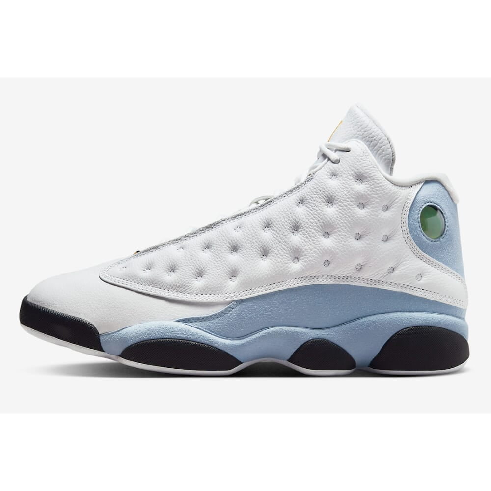 Free Shipping! Nike Air Jordan 13 Retro White/Yellow Ochre-Blue