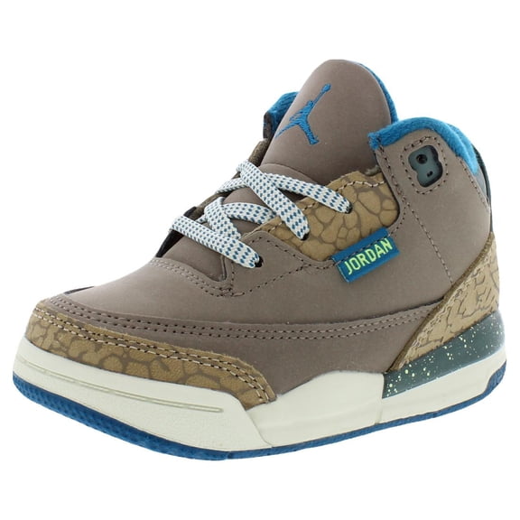 Nike Air Jordan 3 Retro Infant/Toddler Shoes Size 5, Color: Olive Grey/Green Abyss/Khaki