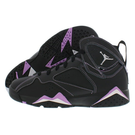 Nike Air Jordan 7 Retro GS Boys Shoes Size 3.5, Color: Black/Barely Grape