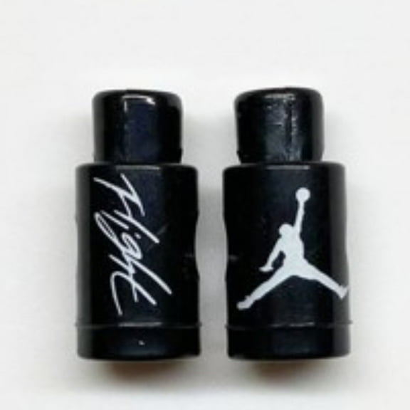 Nike Air Jordan Black Base Flight Jumpman Shoe VI Lace Lock Replacement - Laces Shoelace Locks Rope Buckle Metal Spring Buckles Lanyard