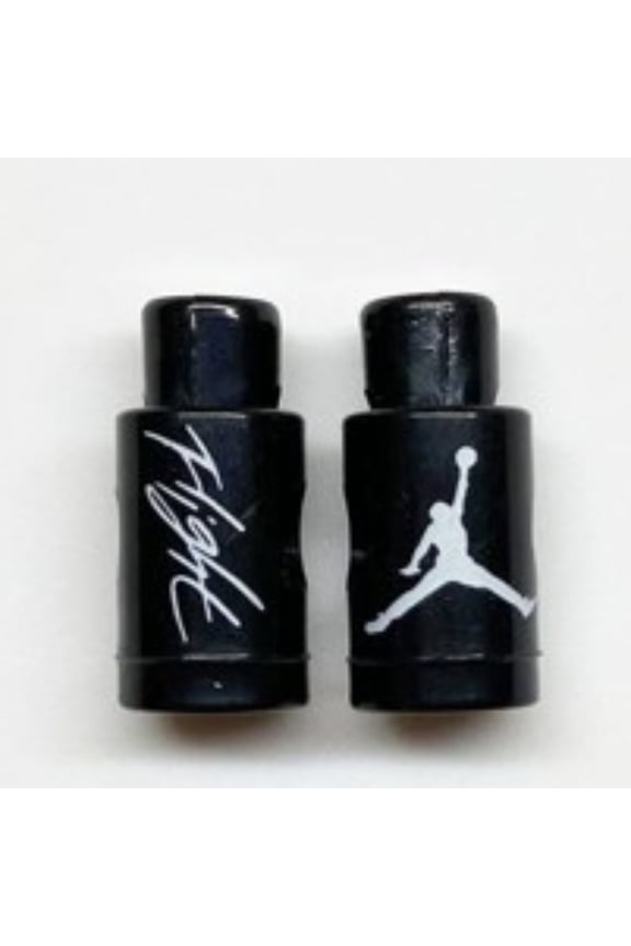 Nike Air Jordan Black Base Flight Jumpman Shoe VI Lace Lock Replacement - Laces Shoelace Locks Rope Buckle Metal Spring Buckles Lanyard