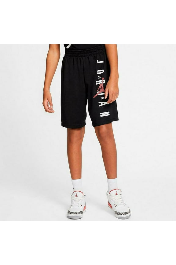 Air Jordan Boys' Mesh Black Basketball Shorts Size S