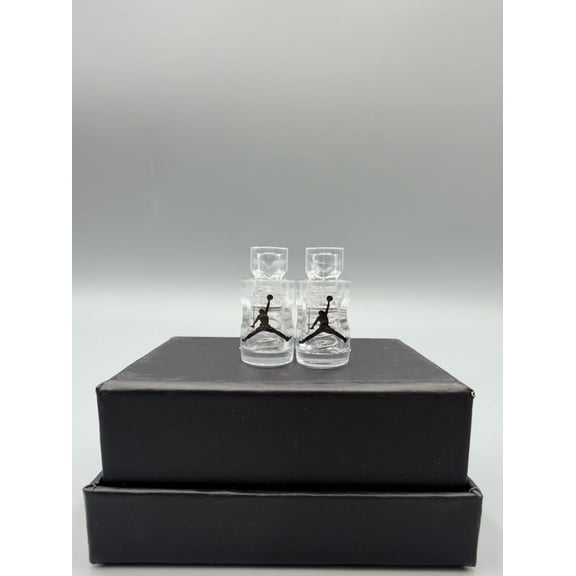 Nike Air Jordan Clear Base Black Man Shoe VI Lace Lock Replacement - Laces Shoelace Locks Rope Buckle Metal Spring Buckles Lanyard