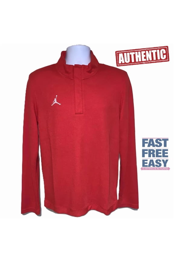 Nike Air Jordan Dri-Fit Team Half Zip Pullover/Sweater Men's Golf Jumpman Red DQ7913