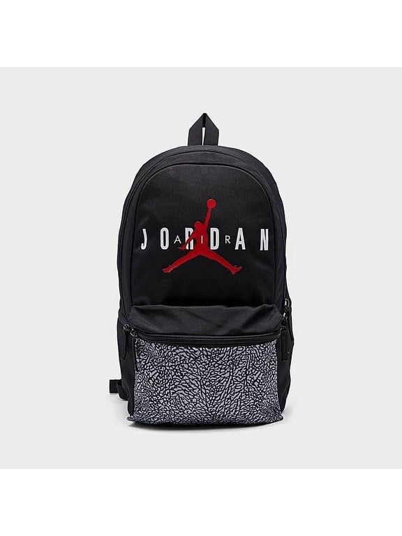 Air Jordan HBR Backpack Black Elephant Print 9A0462 100 Sz Large (11.5" L x 6" D x 17.5" H)