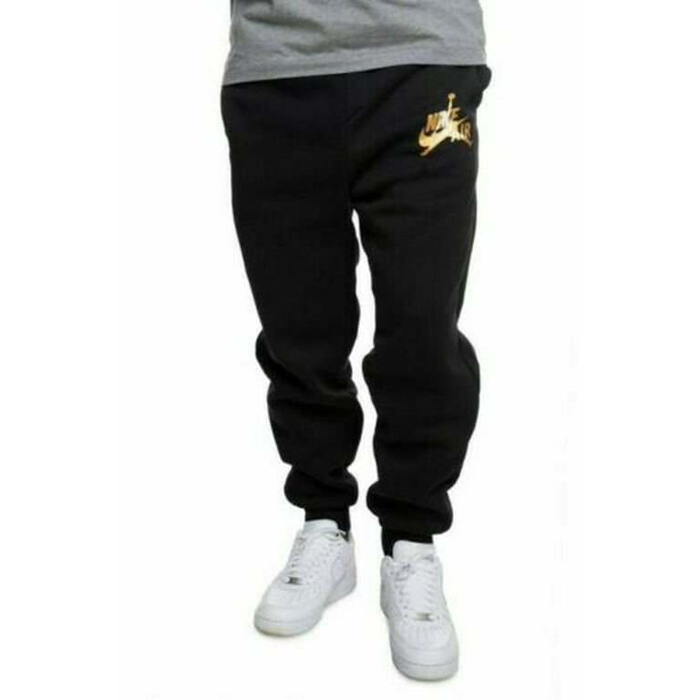 Nike Air Jordan Jumpman Classics Joggers Men's Fleece Pants Gym Black  DH9502-015 