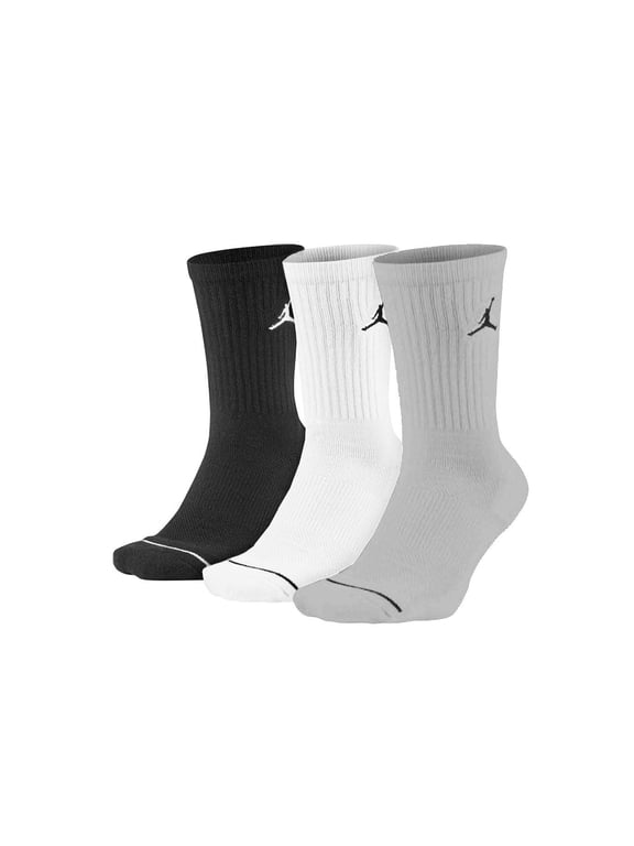Nike Air Jordan Jumpman Crew Socks - 3 Pair Pack Large