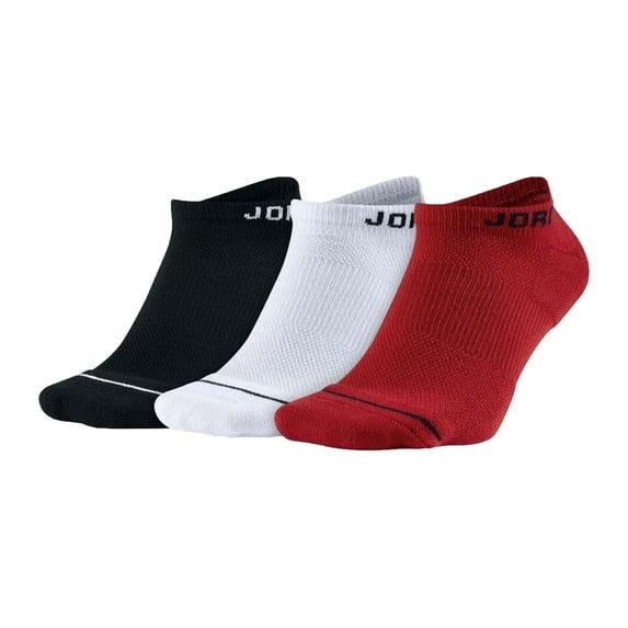 Nike Air Jordan Jumpman No-Show Socks - 3 Pair Pack Large