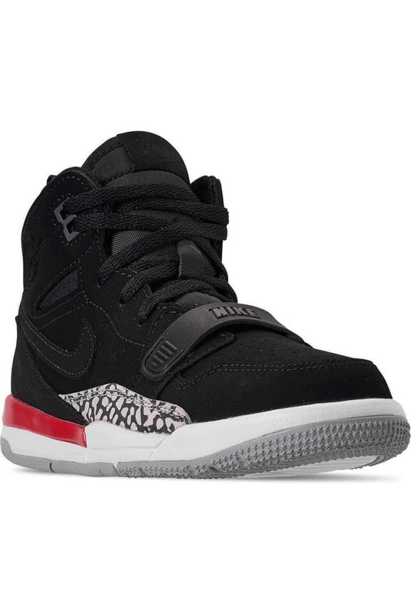 Air Jordan Legacy 312 PS Big Kids Basketball Shoe AT4047 060 Size 11C New, Black/Black-fire Red