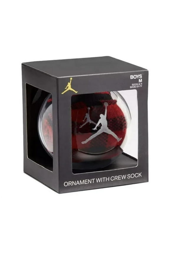 Air Jordan ORNAMENT with Crew Sock Printed Crew Sock (1 Pair) BJ0457 U10 Sz M M (5Y-7Y / 6-8 Men / 6-10 Wmn's)