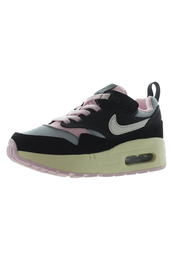 Air Max 1 EasyOn PS Girls Shoes Size 8, Color: Black/Summit White/Anthracite