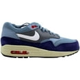 thumbnail image 1 of Nike Air Max 1 Essential Blue Grey/White-Bright Crimson 599820-400 Women's Size 7, 1 of 4