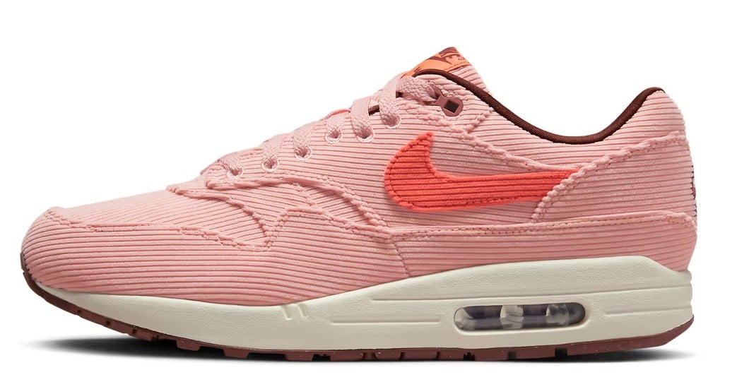 Nike Air Max 1 PRM FB8915-600 Men's Coral Stardust Corduroy