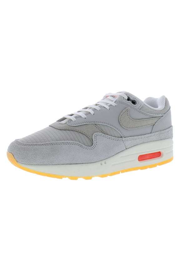 Air Max 1 PRM Mens Shoes Size 8.5, Color: Grey/White