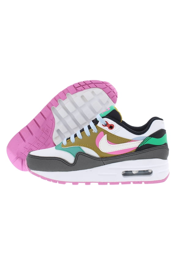 Air Max 1 SE GS Girls Shoes Size 7, Color: Black/White/Playful Pink