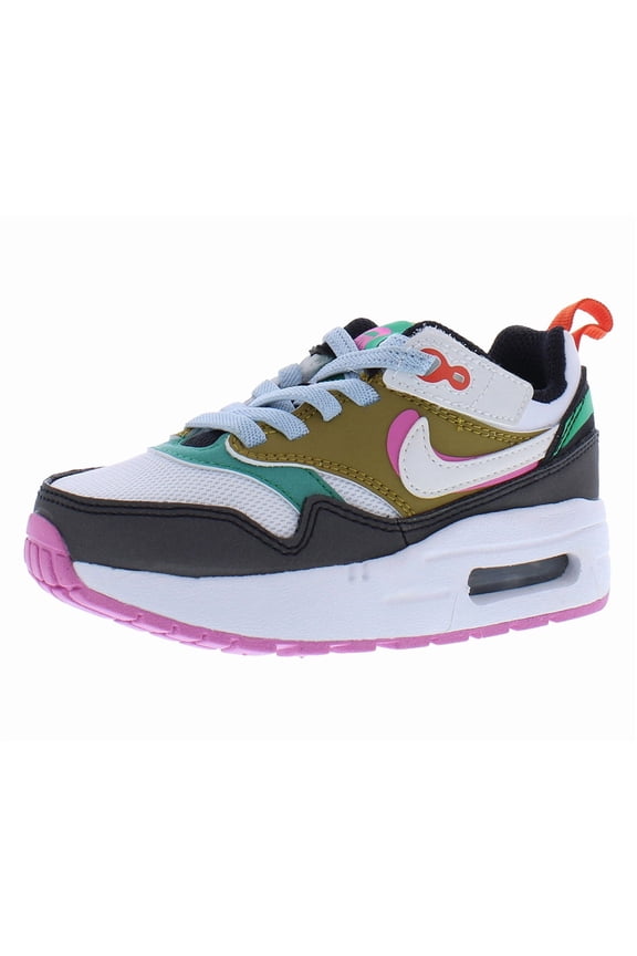 Air Max 1 Easyon SE PS Girls Shoes Size 9, Color: White/Muti-Colored