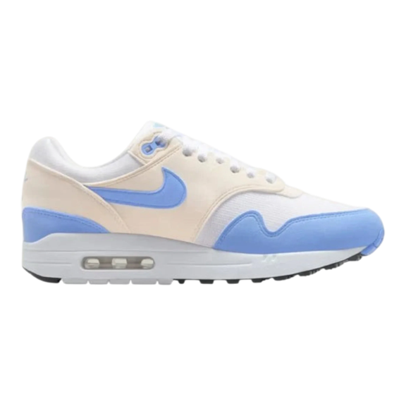 Nike Air Max 1 Sneaker in White / Royal Pulse Suede | Women Low-Top - 5.5