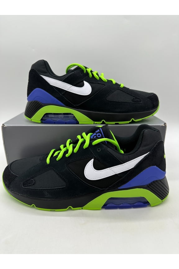 Air Max 180 QS Men's size 11 "Joker" Black Green Suede Shoes FZ3058 001
