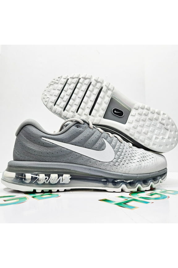 Air Max 2017 849559-005 Men's Light Bone/Matte Silver Running Shoes ANK584 (10)