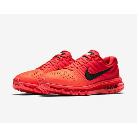 Nike Air Max 2017 849559-602 Men's Bright Crimson Black Sneaker Shoes TV236 (8.5)