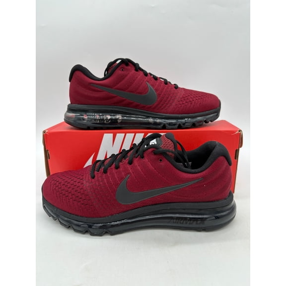 Nike Air Max 2017 Men's Size 10 Red Black Running Athletic Shoes 849559 603