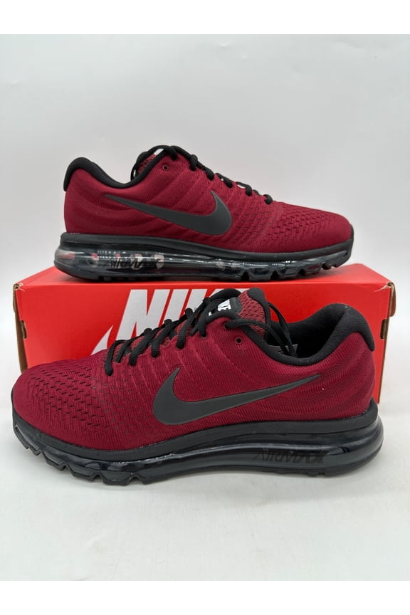 Air Max 2017 Men's Size 12 Red Black Running Athletic Shoes 849559 603