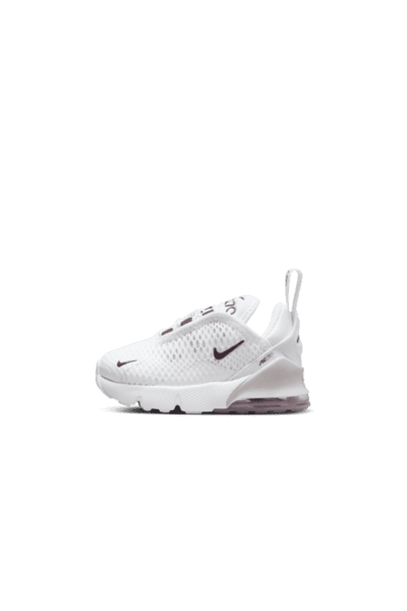 Air Max 270 Baby/Toddler Shoe Color: White/Platinum Violet/Burgundy Crush Size: 7C