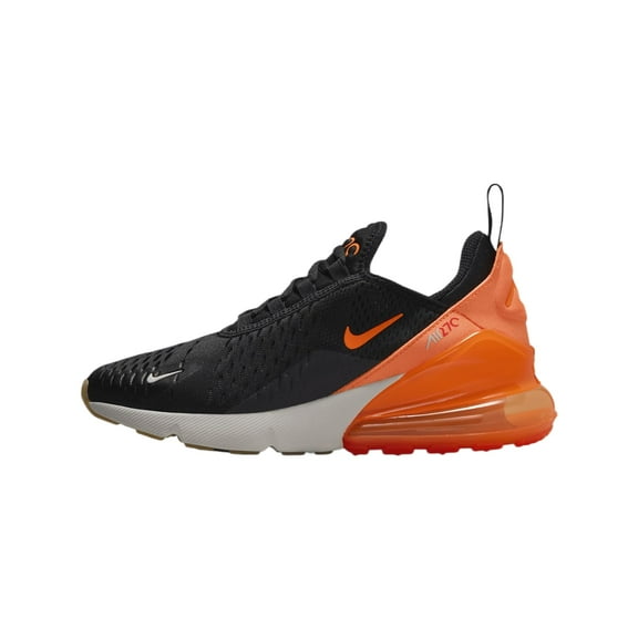 Nike Air Max 270 Big Kids' Shoes (943345-037, Black/Bright Crimson/Phantom/Total Orange) Size 5.5