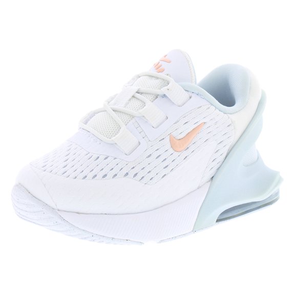 Nike Air Max 270 Go Infant/Toddler Shoes Size 4, Color: White/Arctic Orange/Blue Tint
