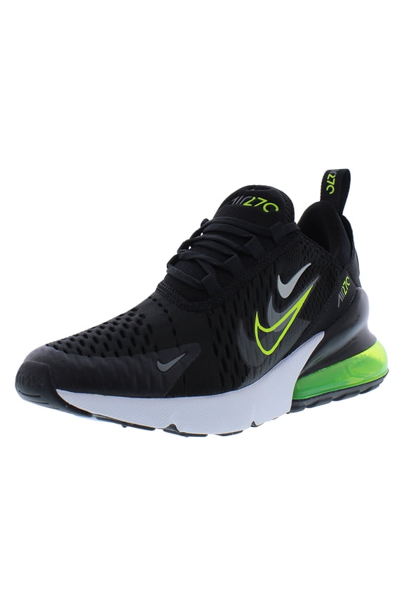 Air Max 270 GS Boys Shoes Size 7, Color: Black/Volt/Smoke Grey