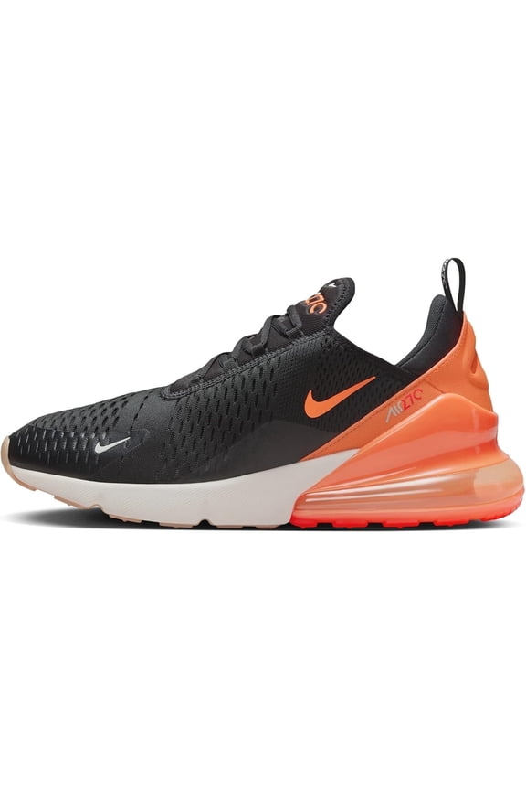 Air Max 270 Men's Shoes (AH8050-030, Black/Bright Crimson/Phantom/Total Orange) Size 13