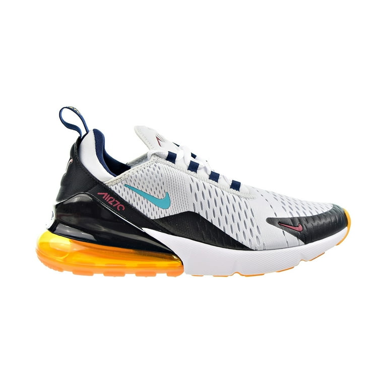 Nike Air Max 270 Men's Shoes Pure Platinum-Oracle Aqua-Yellow