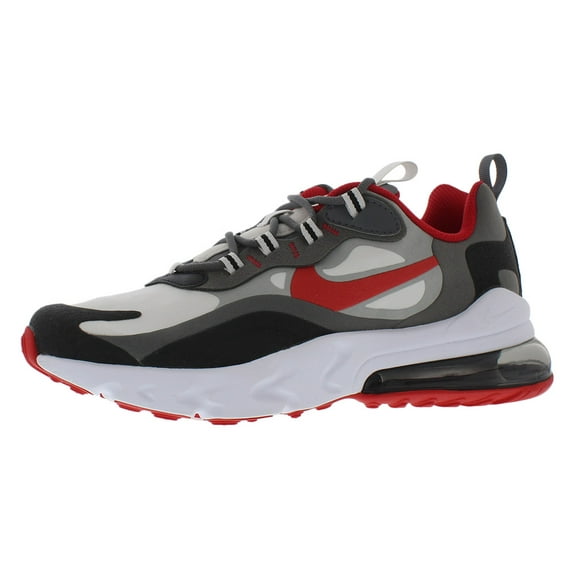 Nike Air Max 270 React Big Kids' Shoes Black-University Red-Iron Grey bq0103-013