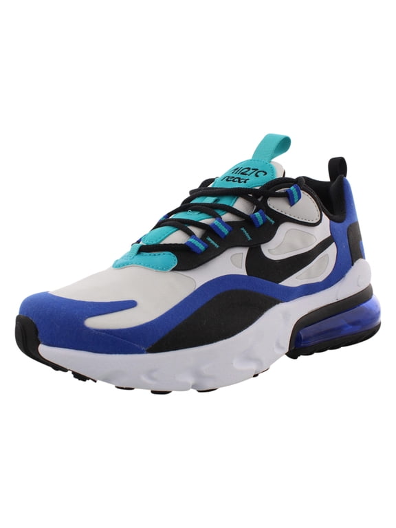 Air Max 270 React Big Kids' Shoes White-Black-Hyper Blue bq0103-105