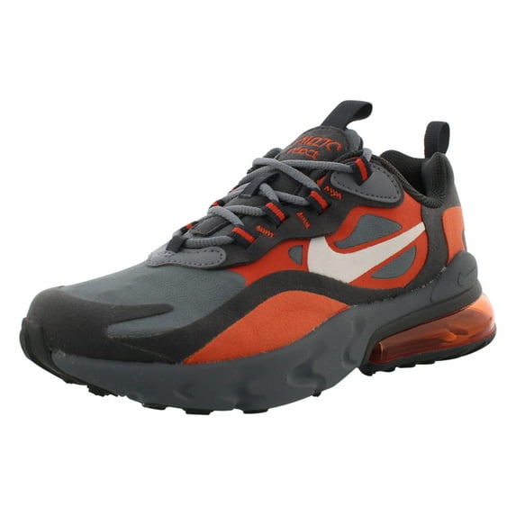 Nike Air Max 270 React Boys Shoes Size 4, Color: Cool Grey/White/Anthracite/Orange